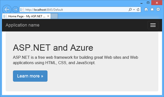 Web site running locally